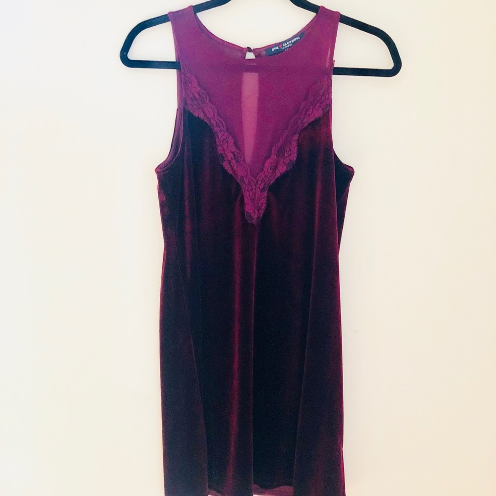 Velvet & Sheer Dress